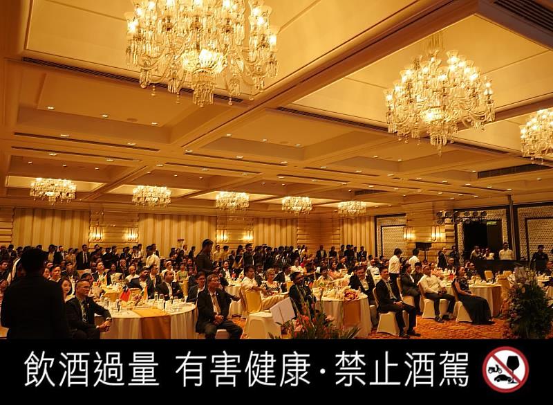駐清奈辦事處於2026年10月6日晚間在里拉皇宮飯店(Leela Palace)舉辦115年中華民國國慶酒會場景